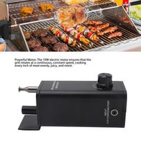 Rotisserie Motor Aluminum Alloy 10W 3 to 12V Adjustable Rechargeable DC Electric Grill Motor Replacement for Universal Grills black