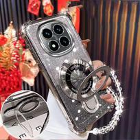 For Infinix Note 50 Note50 50X 50S Hot 50 Pro Plus Pro+ 50i Shockproof Phone Case Glitter Magnetic Bracket Holder Bracelet Cover Infinix Note 50 Pro+ white