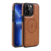 Premium Magnetic Shockproof PU Leather Case for iPhone 17, 16, 15 Pro Max 15 blue