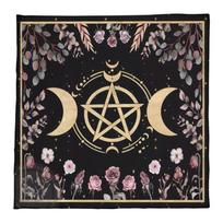 50x50/60x60/75x75cm Tarot staltiesė-kilimėlis Geometrinis Divinacijų staltiesė Stalo žaidimų Orakulų kortelių padėkliukas Rūnų atraminis kilimėlis C 50x50cm gray