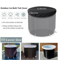 Ice Bath Cover Thermal Cold Bath Tub Lid Dustproof Cover Foldable Ice Tub Lid Protect From Dust And Debris For Cold Bathtub gray