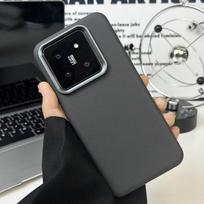 For Xiaomi 14 Case Simple Magnetic For MagSafe Matte Fine Grained Leather Luxury Back Cover For Mi 14 Shell Shockproof Bumper Xiaomi 14 pilka spalva