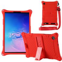Silicone Case For Lenovo Tab P11 Xiaoxin Pad 11 2021 TB-J606F Pro 2020 TB-J706F M10 Gen2 TB-X306F M10 Plus TB-X606F Stand Cover Xiaoxin Pad 11 2021 raudona
