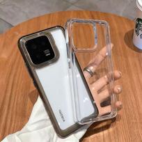 Applicable to Xiaomi Mi 15Pro mobile phone case, transparent space case, acrylic Xiaomi Mi 14/13 anti-drop simple protective case, men Xiaomi 15 black