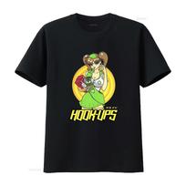 Limited Hook Ups Skateboard Scout Girl Cigar Print T Shirt for S 4XL Slightly designer clothes XXXXL black