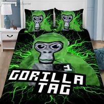 Duvet Cover Game Gorilla Tag 3D Exquisite Digital Printing Bedding Set Comforter Bed Youth Home Decor Kids Boys Gift 135x200cm green