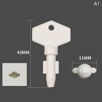 1Pcs Toilet Paper Soap Dispenser Box Lock Plastic Keys Master Tools Part Replacement Accessories For Hotel Home Bathroom as the picture white