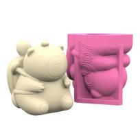 Silicone Mould Concrete Flower Pots Molds Capybara Shape Suitable for Succulent Planters and Pen Holders Handmade Craft 1 beige