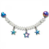 Crocs Iridescent Gem Chain Jibbitz Pack FREE white