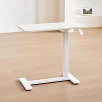 Adjustable Pneumatic Bedside Desk: Movable Dorm Table for Laptop & Household Use 36*68 cm white