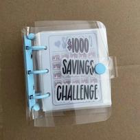 1000 Savings Challenge Binder , Money Saving Binder, Savings Challenges Book With Envelopes, Envelope Savings Challenge, Mini Bu gray
