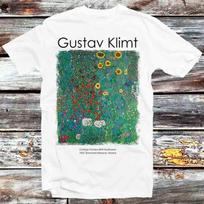 Gustav Klimt Exhibition Garden Sunflowers Belvedere Museum T Shirt Mens Womens Tees Top B1366 XL gray