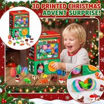 Surprise Egg Advent Calendar with Multiple Small Animal Figures and Capsules Includes Interactive Dispensing Machine for Daily Surprises one size white