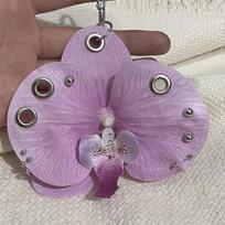 Išskirtinis Phalaenopsis orchidėjos lelijos raktų pakabukas kūrybingas simuliuotas gėlės krepšio pakabukas kuprinės dekoravimo aksesuarai dovanos as the picture gray