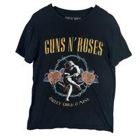Guns N Roses Graphic T Shirt Black Guns N Roses Logo Band Tee Size Small Grunge 3XL gray