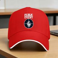 US Rap Team Public Enemy  Baseball Cap  Unisex Design Trucker Hat Summer Fitted Retro Outdoor Gym Baseball Caps One Size red