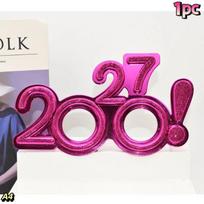2027 m. skaičių akiniai Laimingų Naujųjų Metų akiniai Deimantinio blizgesio akiniai nuo saulės Cosplay rekvizitas Kalėdinės vakarėlio dekoracija Juokingi akiniai A4