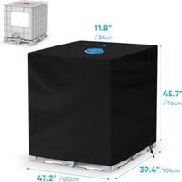 1000L 210D Oxford Fabric Tank Cover Sunscreen Dustproof Cover IBC Water Tank Tote Tank Cover Protector 120*100*116cm juoda