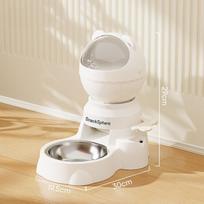 Push-Button Automatic Pet Feeder - Large Capacity Anti-Spill Food Dispenser for Cats & Dogs pilka