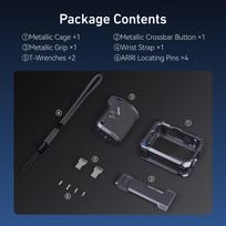 TELESIN StreetGrip Rankenos Pagalbinė Rankena Nuotolinio Valdymo Rinkinys Triušio Narvelio Rinkinys GoPro 13 12 11 10 9 Priedams Dvigubas Šalto Batuto Adapteris juoda