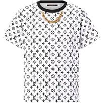 LOUIS VUITTON Drop Shoulder Rankovės Marškinėliai Moteriški Balti 1ABT5O XS balta