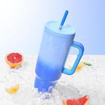40oz Thermal Water Bottle Keep Cold and Hot Stainless Steel Travel Mug Vacuum Flasks Tumbler with Lid and Straw Thermos Bottle 1200ml-40oz white