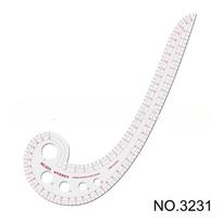 Plate Printing Putting Yardstick Sub-garment Scale Plate Making Curve Cutting Sewing Tool Multi-function Plate Ruler Making Suit white