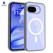 Cross-Border Google Pixel 9a Magnetic Phone Case - Semi-Transparent, Drop-Proof Ice Mist Design. Pixel 10 Pro pilka spalva