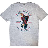 Bon Scott Rock N Roll T-shirt Pilka Nauja XL