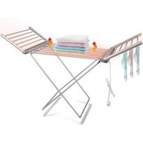 Triclicks Electric Heated Heated Laundry Rack Foldable Drying Rack for Laundry with Side Wings Clothes Drying Tower Stable [2578]