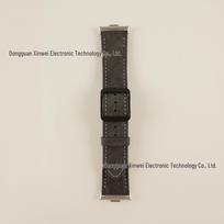22mm Japanese Buckle Leather Strap for Xiaomi Band 9 Pro, 8 Pro, and Huawei Wristbands 22MM with connectors for Xiaomi 9Pro/8Pro melsvėmėlis
