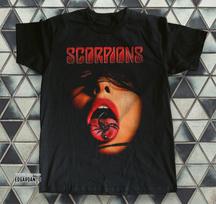 Scorpions Vintage Hard Rock Band Graphic T-Shirt L brown