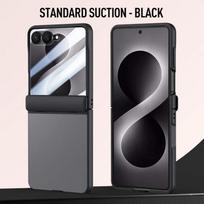 Samsung Galaxy Z Flip8 magnetiniam centriniam vyriui pusiau permatomas matinis galinis dangtelis priekinio stiklo ekrano apsauga Galaxy Z Flip 8 pink