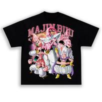 Dragon Ball Tshirt Majin Buu Anime Tee Summer Spring Boys Short Sleeves Luxury Brand Parentchild Outfits S gray