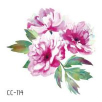 In Stock: Small Fresh Waterproof Flower Face Tattoo Stickers for Fashion and Photo Studio Art. 60x60mm pink