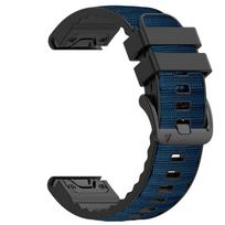 22/26mm Nylon+Silicone Strap For Garmin Fenix8 Pro E 7X 7 6X 6 5X/Quatix 8 Band instinct 3/Descent Mk3i/MARQ QuickFit Watchband 1pecs QuickFit 22mm gray