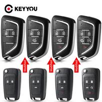 2/3/4/5 Buttons Modified Flip Folding Car Key Shell For Chevrolet Cruze Aveo For Opel Astra Insignia Mokka Vectra Corsa (as the picture,2 Buttons) gray