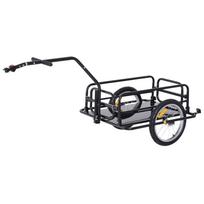 Dviračio priekaba Sulankstoma krovininė priekaba su jungtimi, jungiamuoju elementu ir atšvaitais Transportavimo vežimėlis Keliamoji galia iki 40 kg 155 x 71.5 x 77 cm juoda