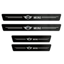 1/4/5 vnt. Automobilio durų slenksčio apsauginės plokštelės Dekoracija Anglies pluošto lipdukai BMW Mini Cooper One JCW F54 F55 F56 F57 F60 R50 R52 R53 R55 dymfu11 black