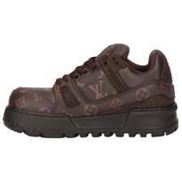 LOUIS VUITTON Trainer Maxi Low top Skateboard Shoes Unisex Brown 1AD7DT 43 ruda