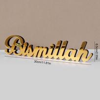 2025 m. Ramadanas Auksiniai Akriliniai Stalo Papuošalai Medinis Bismillah Eid Mubarak Namų Dekoracija Islamo Musulmonų vakarėlių Dovanų Aksesuarai white