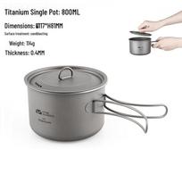 Mobi Garden 800ml Titanium Camping Pot gray