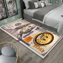US Dollar Bill Print Large Area Rug Creative Currency Design Floor Mat for Living Room Entrance Foyer with Money Pattern Decor 40x60cm