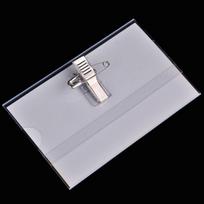 10pcs/set Safety Pin Clip Transparent Brooch Tag Badge Waterproof Card Sleeves Business Office ID Card Credentials Holder Cover raudona