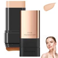 2 in 1 Luxury Anti-Wrinkle Foundation Stick, Long-Lasting Double Head Foundation Make Up Stick with Brush, (Natural, 1 PCS) beige