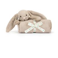JELLYCAT Shy Beige Bonnie Bunny Blanket Soothing Doll Periphery Shy Beige Bunny Blanket umbro spalva