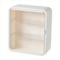 Wall Mounted Display Cabinet for Anime Figures Model Toy Clear Storage Box Adjustable Shelves Dustproof Designs balta