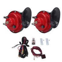 12V UTV garso signalo komplektas, itin garsus, su jungiklio laidų komplektu ir relės keitiniu, skirtas Polaris Ranger RZR General Ranger raudona