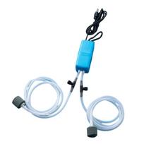 1vnt mini akvariumo oro siurblio rinkinys Deguonies siurblys su oro akmeniu Tylus, labai efektyvus USB akvariumo filtras, žvejybos bako priedai mėlyna
