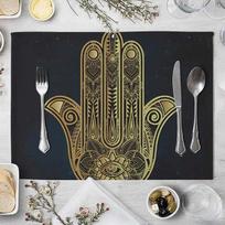 Mandala Sun And Moon Pattern Placemat Bohemia Hippie Linen Table Mats 45X30cm Nordic Western Placemat Cup Mats Drink Coaster 2pcs 30x45cm gray